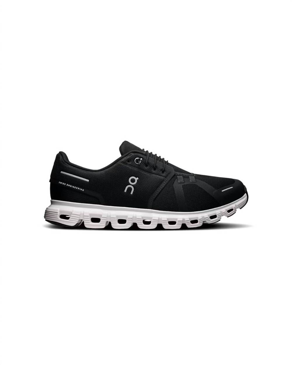 NEW ON men's cloud 6 running shoe in black/white